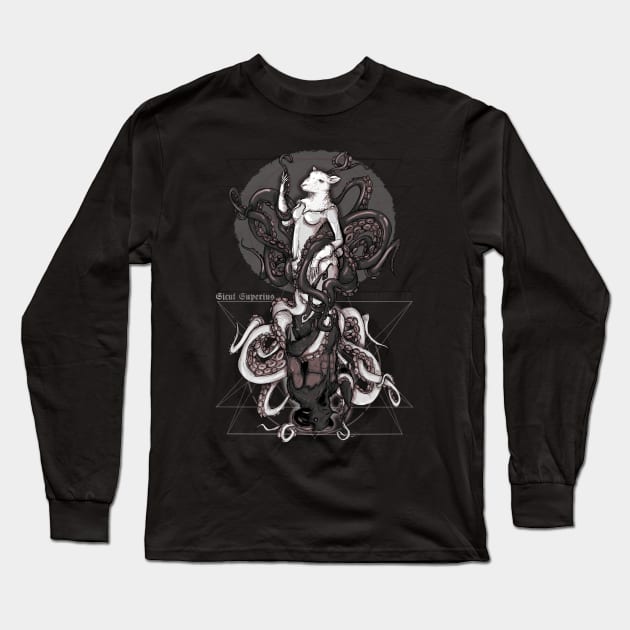 As Above So Below Octo-Ovis Long Sleeve T-Shirt by LVBart